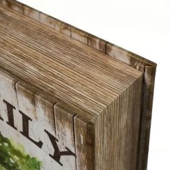 LOLA HOME Lot De 2 Boîtes à Livres Beiges Et Vertes En MDF Et Soie D'arbre -Petit rangement Soldes Magasin 49749743 4