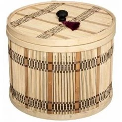 ATMOSPHERA, CRŽATEUR D'INTŽRIEUR Lot De 3 Boîtes Déco "Namaste" 25cm Naturel -Petit rangement Soldes Magasin 50062807 2