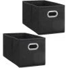 FIVE SIMPLY SMART Lot De 2 Boîtes De Rangement Largeur 15 X Hauteur 31 Cm - Gris Anthracite - Largeur 15, Longueur 31, Hauteur 15cm - Gris Foncé -Petit rangement Soldes Magasin 50402361 1