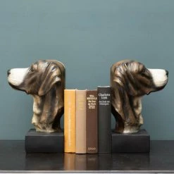 Serre-livre Chehoma Résine Chien Marron 32x21x42cm - Marron