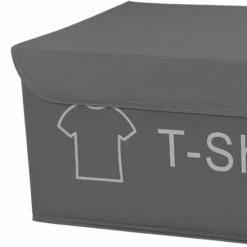 MEUBLETMOI Lot De 4 Boîtes De Rangement Gris Avec Couvercle 100% Nylon - SPACE - Gris 10 MEUBLETMOI Lot De 4 Boîtes De Rangement Gris Avec Couvercle 100% Nylon - SPACE - Gris -Petit rangement Soldes Magasin 50603522 4