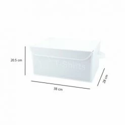 MEUBLETMOI Lot De 4 Boîtes De Rangement Blanc Avec Couvercle 100% Nylon - SPACE - Blanc -Petit rangement Soldes Magasin 50603542 5