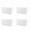 MEUBLETMOI Lot De 4 Boîtes De Rangement Blanc Avec Couvercle 100% Nylon - SPACE - Blanc 1 MEUBLETMOI Lot De 4 Boîtes De Rangement Blanc Avec Couvercle 100% Nylon - SPACE - Blanc -Petit rangement Soldes Magasin 50603546 1