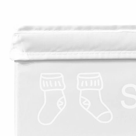 MEUBLETMOI Lot De 4 Boîtes De Rangement Blanc Avec Couvercle 100% Nylon - SPACE - Blanc 7 MEUBLETMOI Lot De 4 Boîtes De Rangement Blanc Avec Couvercle 100% Nylon - SPACE - Blanc – Image 5