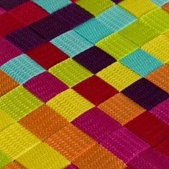 LOLA HOME Lot De 3 Paniers Tressés En Polypropylène Multicolore Avec Couvercle -Petit rangement Soldes Magasin 50686785 4