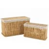 DANSMAMAISON Set De 2 Paniers Rectangle Bambou Naturel/Blanc - L 100 X L 40 X H 40 Cm - Naturel 1 DANSMAMAISON Set De 2 Paniers Rectangle Bambou Naturel/Blanc - L 100 X L 40 X H 40 Cm - Naturel -Petit rangement Soldes Magasin 50716267 1