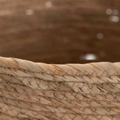 LOLA HOME Lot De 3 Paniers Tressés En Fibre Naturelle Avec Anses -Petit rangement Soldes Magasin 50735833 4