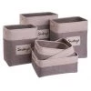 LOLAHOME Lot De 6 Corbeilles Polyester Grises Et Corbeilles Avec Anses -Petit rangement Soldes Magasin 50736056 1
