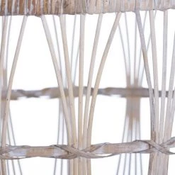 LOLA HOME Lot De 3 Paniers En Rotin Blanc Tressé -Petit rangement Soldes Magasin 50736240 3