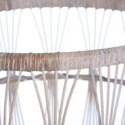 LOLA HOME Lot De 3 Paniers En Rotin Blanc Tressé -Petit rangement Soldes Magasin 50736240 4