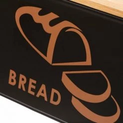 LOLA HOME Corbeille à Pain Métal Noir 17x23x42 Cm 9 LOLA HOME Corbeille à Pain Métal Noir 17x23x42 Cm -Petit rangement Soldes Magasin 50736596 3