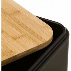 LOLA HOME Corbeille à Pain Métal Noir 17x23x42 Cm 10 LOLA HOME Corbeille à Pain Métal Noir 17x23x42 Cm -Petit rangement Soldes Magasin 50736596 4