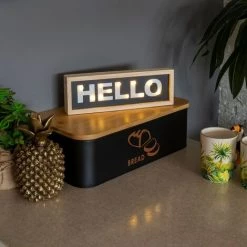 LOLA HOME Corbeille à Pain Métal Noir 17x23x42 Cm 11 LOLA HOME Corbeille à Pain Métal Noir 17x23x42 Cm -Petit rangement Soldes Magasin 50736596 5