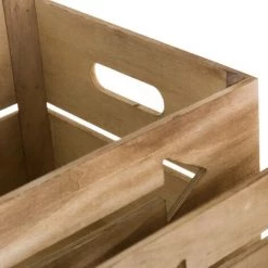 LOLA HOME Lot De 3 Boites à Fruits En Bois Marron -Petit rangement Soldes Magasin 50736784 3