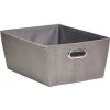 TENDANCE - Panier De Rangement Panière De Dressing En Velours Taupe L 32.5 X P 45 X H 18 Cm - Taupe -Petit rangement Soldes Magasin 50907522 1
