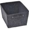 TENDANCE - Panier De Rangement Panière De Dressing En Feutrine Gris Foncé L 35 X P 45 X H 24 Cm - Gris Anthracite -Petit rangement Soldes Magasin 50907523 1