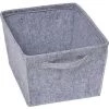 TENDANCE - Panier De Rangement Panière De Dressing En Feutrine Gris Clair L 35 X P 45 X H 24 Cm - Gris Clair -Petit rangement Soldes Magasin 50907525 1