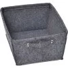 TENDANCE - Panier De Rangement Panière De Dressing En Feutrine Gris Foncé L 32.5 X P 45 X H 18 Cm - Gris Anthracite -Petit rangement Soldes Magasin 50907533 1