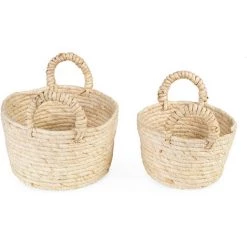 COMPACTOR Lot 2 X Panier De Rangement - Naturel -Petit rangement Soldes Magasin 51274952 3