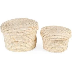 COMPACTOR Lot 2 X Panier De Rangement - Naturel -Petit rangement Soldes Magasin 51274953 3