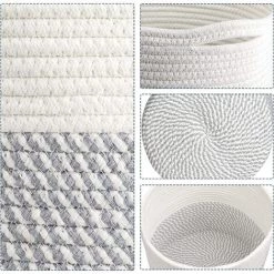 ZHUOXUAN Panier à Plantes 2 Pièces De Jardinière En Corde Tissée Panier De Rangement Multifonctionnel En Jute Robuste Avec Poignée Pratique Panier De Rangement Pour Plantes Pot De Fleurs D'intérieur Gary White. 9 ZHUOXUAN Panier à Plantes 2 Pièces De Jardinière En Corde Tissée Panier De Rangement Multifonctionnel En Jute Robuste Avec Poignée Pratique Panier De Rangement Pour Plantes Pot De Fleurs D'intérieur Gary White. -Petit rangement Soldes Magasin 51447234 3