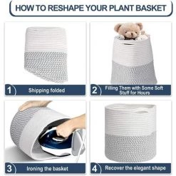 ZHUOXUAN Panier à Plantes 2 Pièces De Jardinière En Corde Tissée Panier De Rangement Multifonctionnel En Jute Robuste Avec Poignée Pratique Panier De Rangement Pour Plantes Pot De Fleurs D'intérieur Gary White. 10 ZHUOXUAN Panier à Plantes 2 Pièces De Jardinière En Corde Tissée Panier De Rangement Multifonctionnel En Jute Robuste Avec Poignée Pratique Panier De Rangement Pour Plantes Pot De Fleurs D'intérieur Gary White. -Petit rangement Soldes Magasin 51447234 4