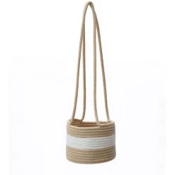 ZHUOXUAN Pot De Fleur Suspendu, Panier Suspendu En Corde De Jute, Cintre Pour Plantes Tissées, Support Pour Plantes Suspendues D'intérieur Avec Une Longue élingue, Panier De Rangement Pour La Décoration De La Maison En Pot De Plantes De 8 Pouces, 2 Pièces -Petit rangement Soldes Magasin 51447382 5