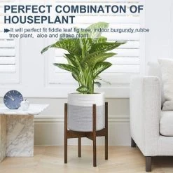 ZHUOXUAN Panier à Plantes 2 Pièces De Panier à Fleurs Tissé En Corde Panier De Rangement Multifonctionnel En Jute Robuste Avec Poignée Pratique Panier De Rangement Pour Plantes Pot De Fleurs D'intérieur Gary White. -Petit rangement Soldes Magasin 51454936 5