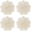 ZHUOXUAN Set De Table Rond Creux, Lot De 4 Sets De Table Ronds, Protection Napperon Rond En Métal Doré Antidérapant, Dessous De Verre En Plastique PVC 1 ZHUOXUAN Set De Table Rond Creux, Lot De 4 Sets De Table Ronds, Protection Napperon Rond En Métal Doré Antidérapant, Dessous De Verre En Plastique PVC -Petit rangement Soldes Magasin 51457000 1