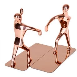 ZHUOXUAN Serre-livres Créatif, 1 Paire De Serre-livres En Acier Inoxydable Serre-livres Pour La Décoration De La Maison