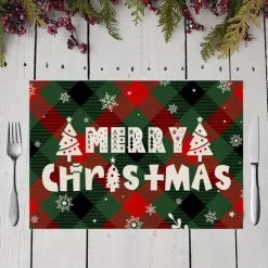 ZHUOXUAN Nouvelle Nappe De Napperon Western En Lin Imperméable Série Motif à Carreaux De Noël