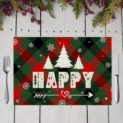 ZHUOXUAN Nouvelle Nappe De Napperon Western En Lin Imperméable Série Motif à Carreaux De Noël 8 ZHUOXUAN Nouvelle Nappe De Napperon Western En Lin Imperméable Série Motif à Carreaux De Noël -Petit rangement Soldes Magasin 51458922 3