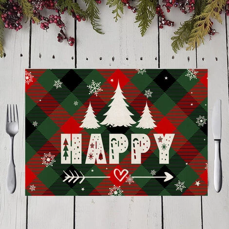 ZHUOXUAN Nouvelle Nappe De Napperon Western En Lin Imperméable Série Motif à Carreaux De Noël 5 ZHUOXUAN Nouvelle Nappe De Napperon Western En Lin Imperméable Série Motif à Carreaux De Noël – Image 3