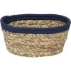 TENDANCE - Panier Multi Usages En Coton Et Matière Végétale Naturel Et Bleu - Bleu -Petit rangement Soldes Magasin 51501261 1