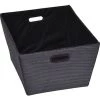 TENDANCE - Panier De Rangement Panière De Dressing Noir Anthracite L 35 X P 45 X H 24 Cm - Noir -Petit rangement Soldes Magasin 51501332 1