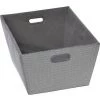 TENDANCE - Panier De Rangement Panière De Dressing Gris Argent L 35 X P 45 X H 24 Cm - Gris 1 TENDANCE - Panier De Rangement Panière De Dressing Gris Argent L 35 X P 45 X H 24 Cm - Gris -Petit rangement Soldes Magasin 51501347 1