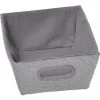 TENDANCE - Panier De Rangement Panière De Dressing Gris Argent L 20.5 X P 26 X H 10.5 Cm - Gris -Petit rangement Soldes Magasin 51501359 1