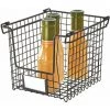 IDesign Panier Rangement, Petite Caisse De Rangement En Métal Pour Salle De Bain, Cuisine, Etc., Rangement Maquillage Empilable à Poignées Pour Cosmétiques Et Autres, Noir -Petit rangement Soldes Magasin 51501854 1