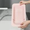 LITZEE Panier De Vidange Pour Cuisine, Support De Séchage D'Évier Pour Stockage Et Lavage Des Vaisselle / Fruits / Légumes (rose) -Petit rangement Soldes Magasin 51550871 1