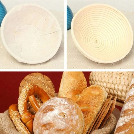 LITZEE Panier à Pain Rond En Osier Pour 1 Kg De Pain Avec Inserts En Lin 7 LITZEE Panier à Pain Rond En Osier Pour 1 Kg De Pain Avec Inserts En Lin – Image 5