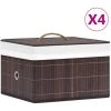 YOUTHUP Boîtes De Rangement En Bambou 4 Pcs Marron - Brun -Petit rangement Soldes Magasin 51873620 1