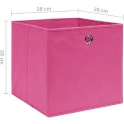YOUTHUP Bo?tes De Rangement 10 Pcs Tissu Intissé 28x28x28 Cm Rose - Rose -Petit rangement Soldes Magasin 51880543 5