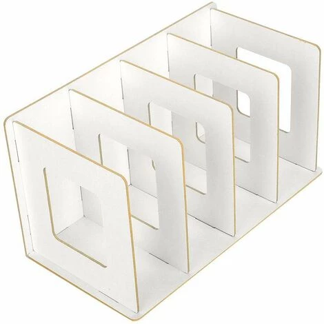QERSTA En Bois 4 Sections Bureau Livre Rack, Livres CD DVD Stand De Stockage Étagère Porte-Magazine Serre-Livres Bureau Transportant Étagères Pour Étudiants Enfants Adulte(Blanc Chaud) 3 QERSTA En Bois 4 Sections Bureau Livre Rack, Livres CD DVD Stand De Stockage Étagère Porte-Magazine Serre-Livres Bureau Transportant Étagères Pour Étudiants Enfants Adulte(Blanc Chaud)