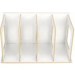 QERSTA En Bois 4 Sections Bureau Livre Rack, Livres CD DVD Stand De Stockage Étagère Porte-Magazine Serre-Livres Bureau Transportant Étagères Pour Étudiants Enfants Adulte(Blanc Chaud) 11 QERSTA En Bois 4 Sections Bureau Livre Rack, Livres CD DVD Stand De Stockage Étagère Porte-Magazine Serre-Livres Bureau Transportant Étagères Pour Étudiants Enfants Adulte(Blanc Chaud) -Petit rangement Soldes Magasin 51901881 5