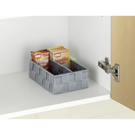 WENKO® Casier De Rangement Adria - Taille S - 13 X 18 X 6 - Gris 5 WENKO® Casier De Rangement Adria - Taille S - 13 X 18 X 6 - Gris – Image 3