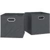 Boîte Pliable 30x30cm Anthracite Lot De 2 Vicco 2 Boîte Pliable 30x30cm Anthracite Lot De 2 Vicco -Petit rangement Soldes Magasin 52050844 1