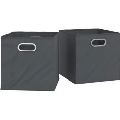 Boîte Pliable 30x30cm Anthracite Lot De 2 Vicco