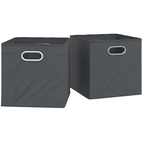 Boîte Pliable 30x30cm Anthracite Lot De 2 Vicco 3 Boîte Pliable 30x30cm Anthracite Lot De 2 Vicco