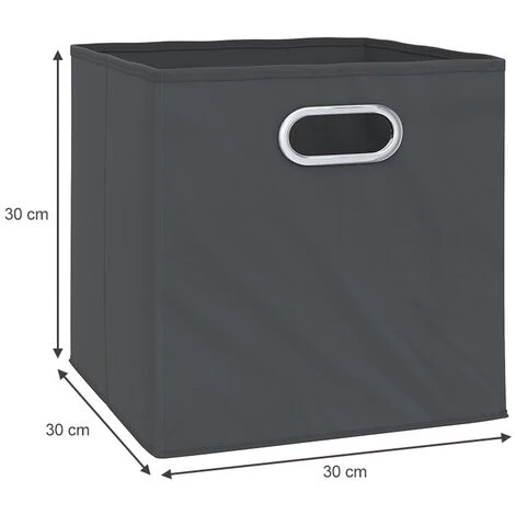 Boîte Pliable 30x30cm Anthracite Lot De 2 Vicco 5 Boîte Pliable 30x30cm Anthracite Lot De 2 Vicco – Image 3