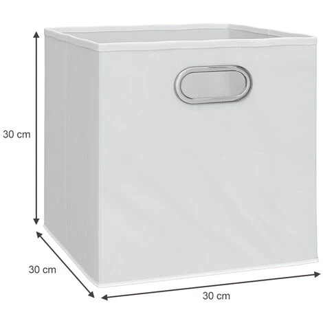Boîte Pliable 30x30cm Blanc Lot De 2 Vicco 5 Boîte Pliable 30x30cm Blanc Lot De 2 Vicco – Image 3
